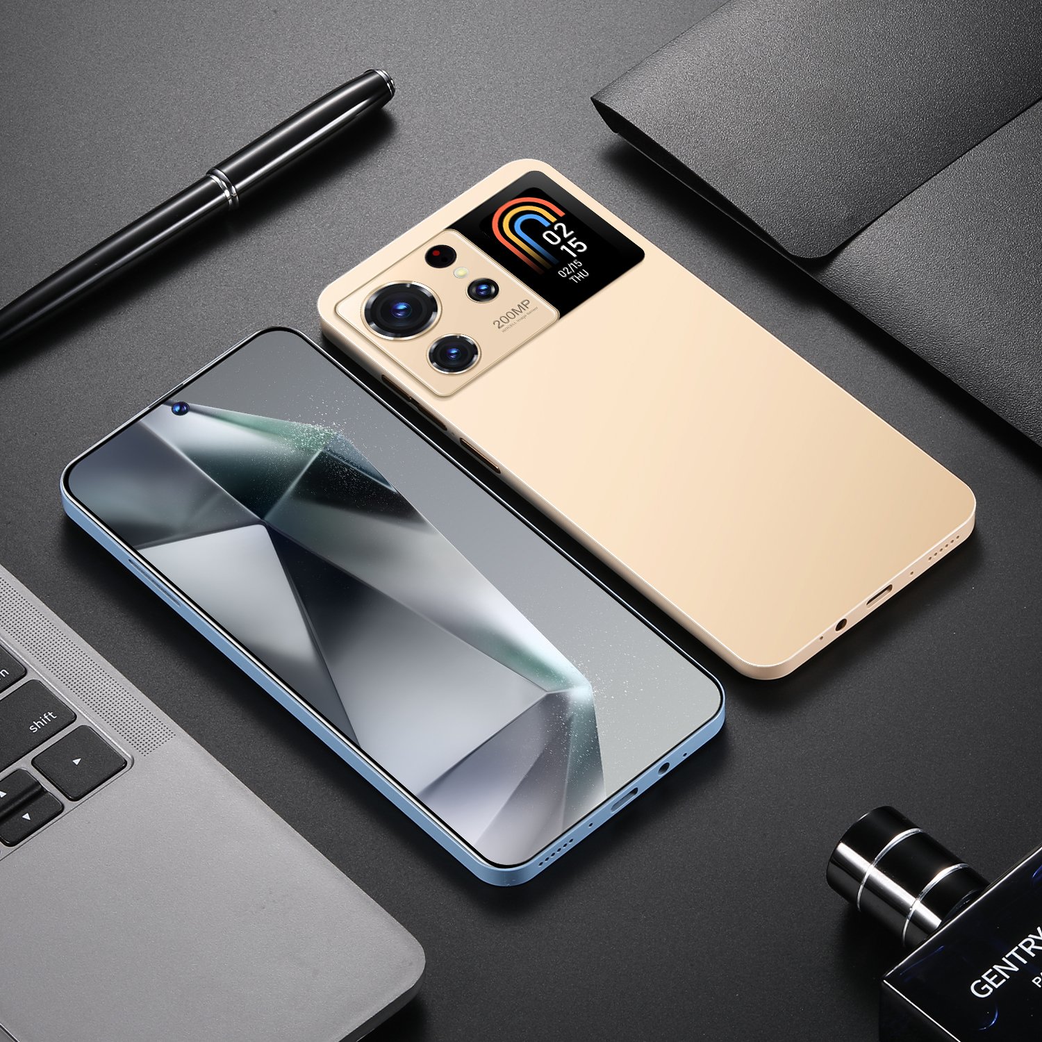 America Hot Selling Cheap S24Ultra Secondary Screen Phones 2+16gb 2G 3G Dual SIM+TF Card Smart Phone